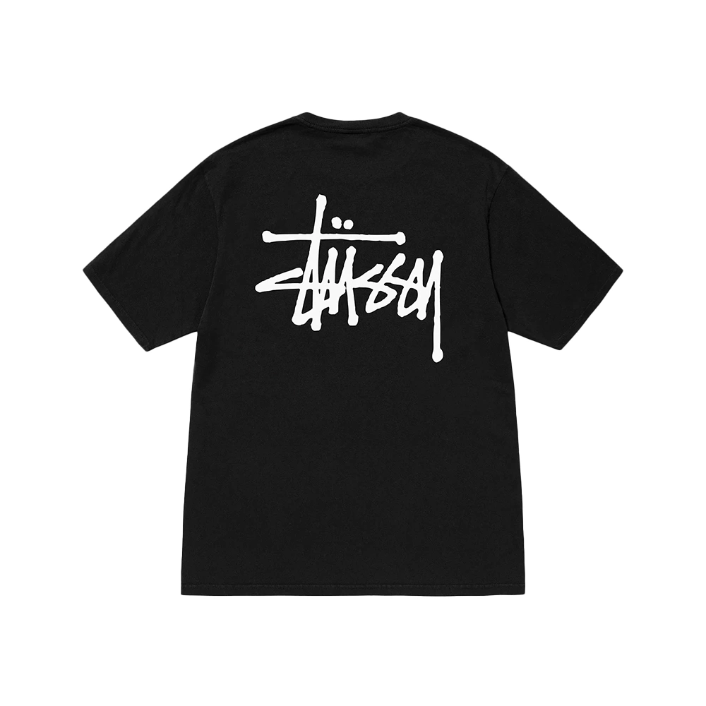 Stussy Basic Pigment Dyed Black Tee