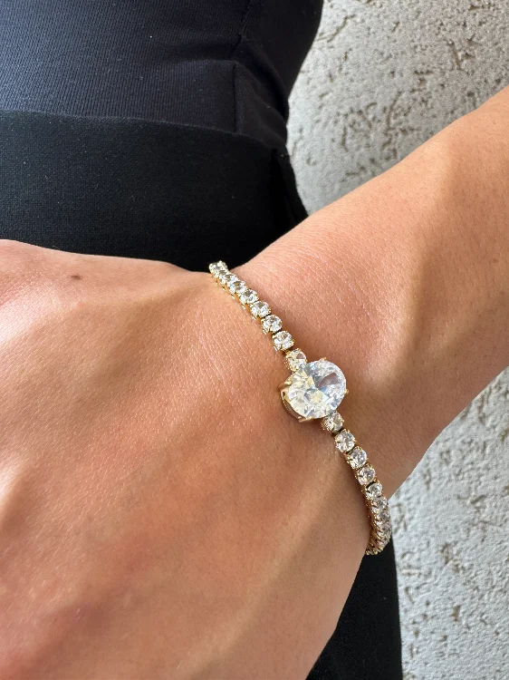 צמיד טניס זהב "HAILEY"