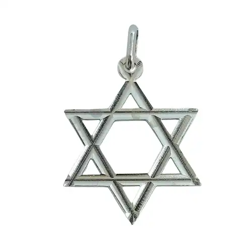 תליון מגן דויד גדול כסף 925