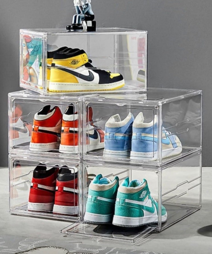 מארז 10 קופסאות לנעליים מאקריל מלא