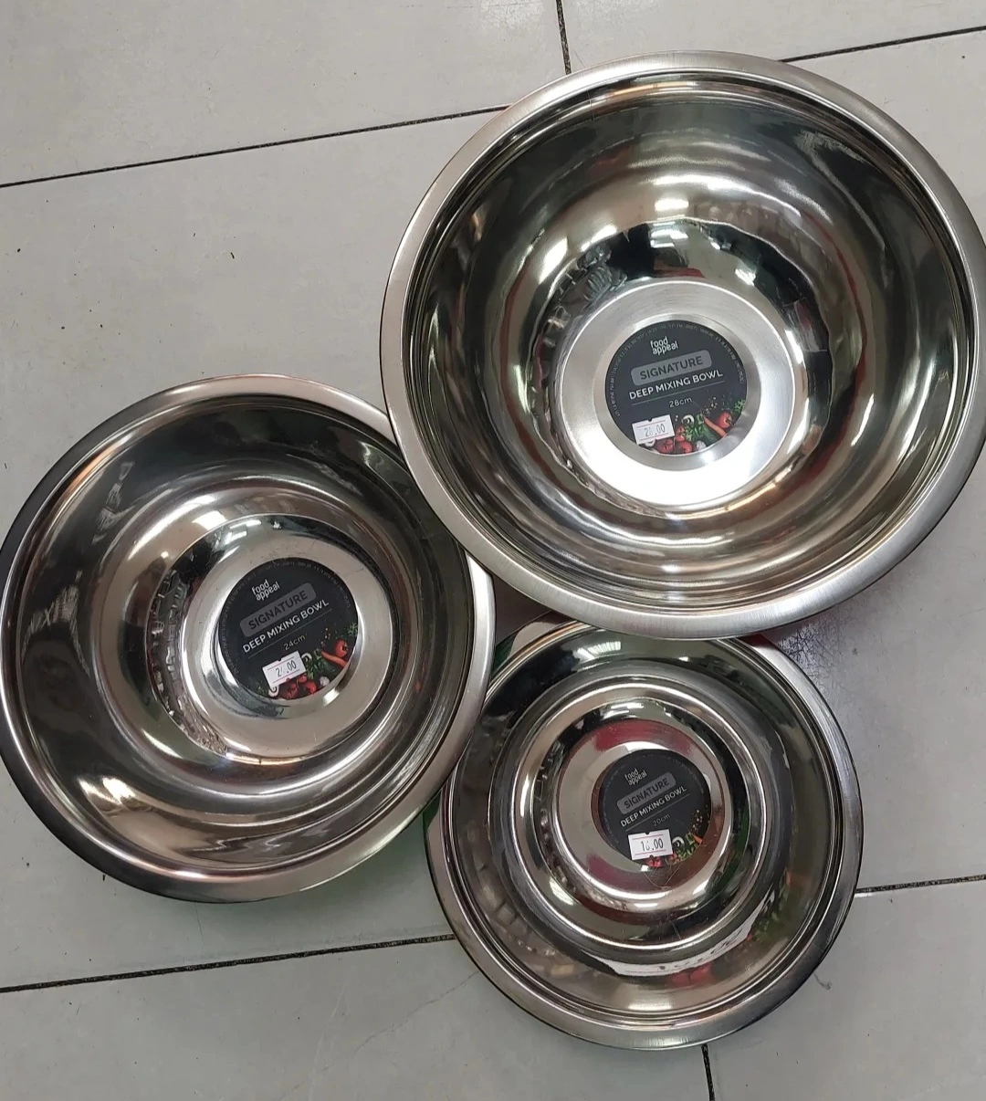 סט 3 קערות נירוסטה food appeal 