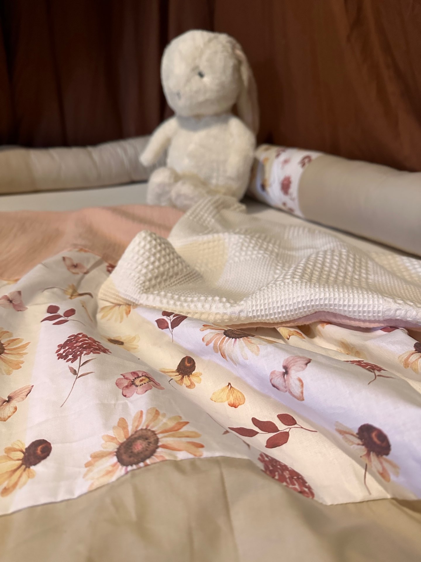 שמיכת קיץ - פרחים ורודים