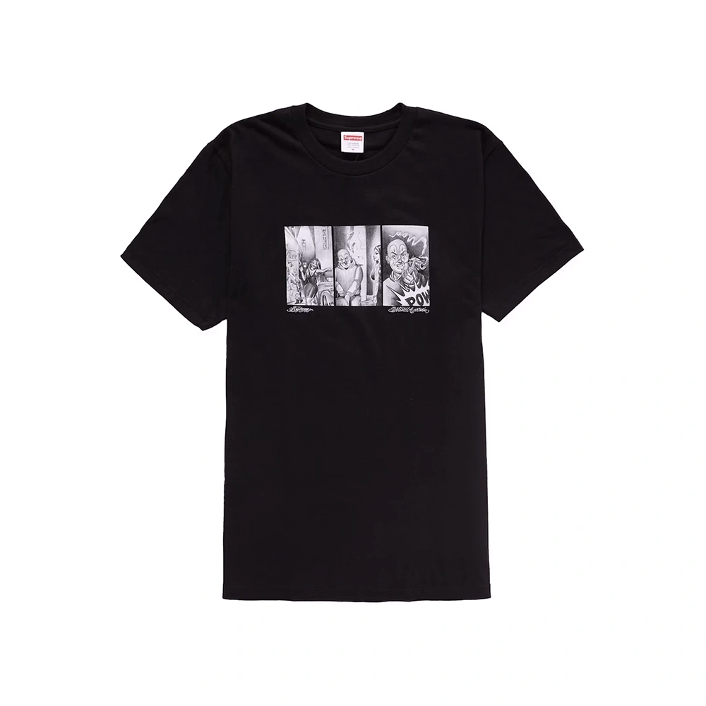 Supreme Mister Cartoon Pow Black Tee