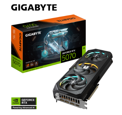 כרטיס מסך GIGABYTE GeForce RTX 5070 GAMING OC 12G. כרטיס מסך GIGABYTE GeForce RTX 5070 GAMING OC 12G