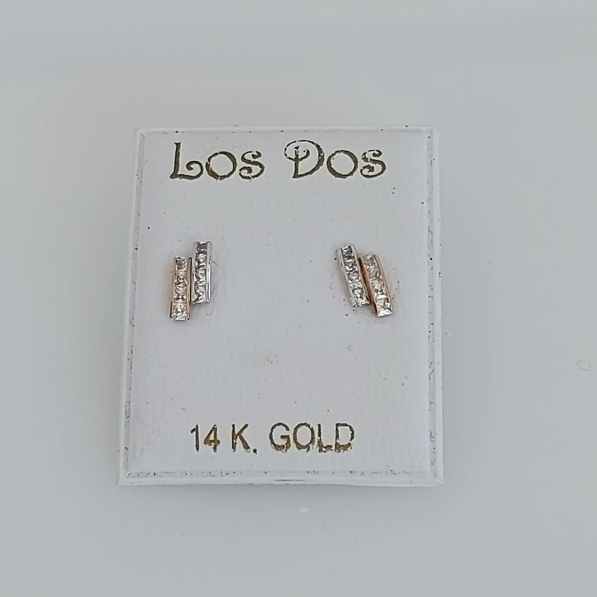 עגילים צמודים זהב 14K