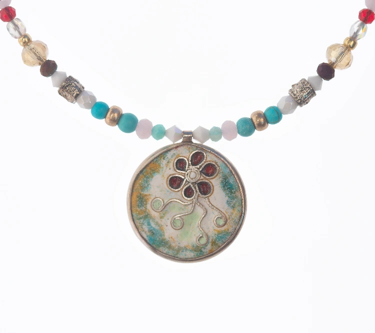 שרשרת כסף קריסטלים