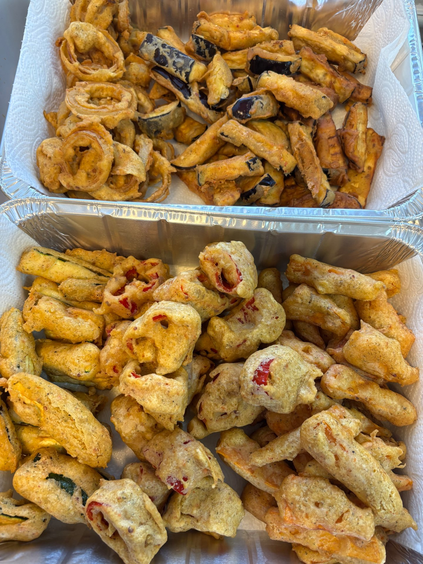 פאקורה - טיגוניות  ירק ללא גלוטן  ( עם רוטב יוגורט )