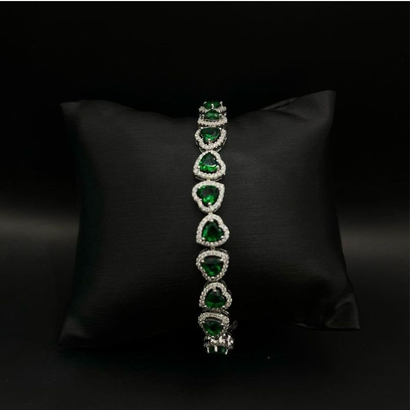 צמיד כסף 925 לבבות- Love