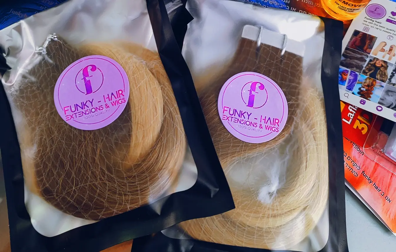 תוספות שיער להדבקה שיער אירופאי טבעי 100%