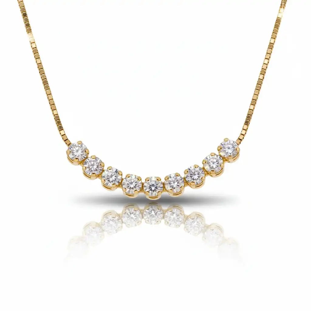 שרשרת זהב 14K משובצץ בזירקוניה