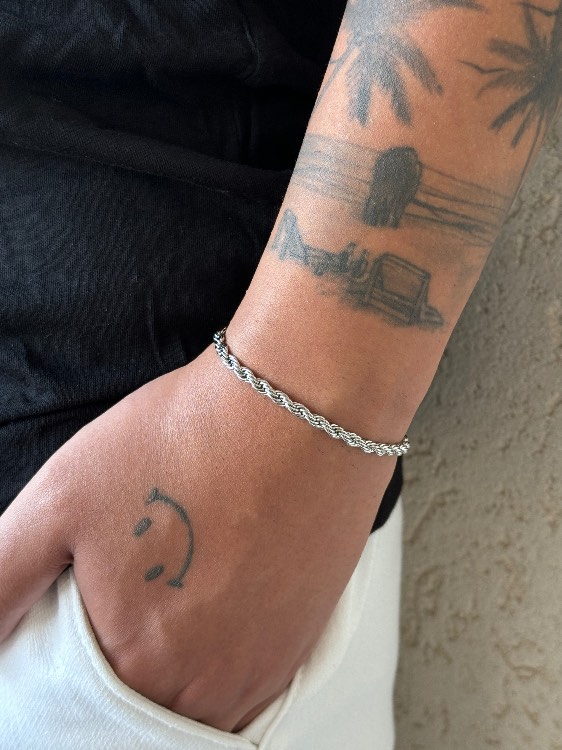 צמיד חבל כסוף