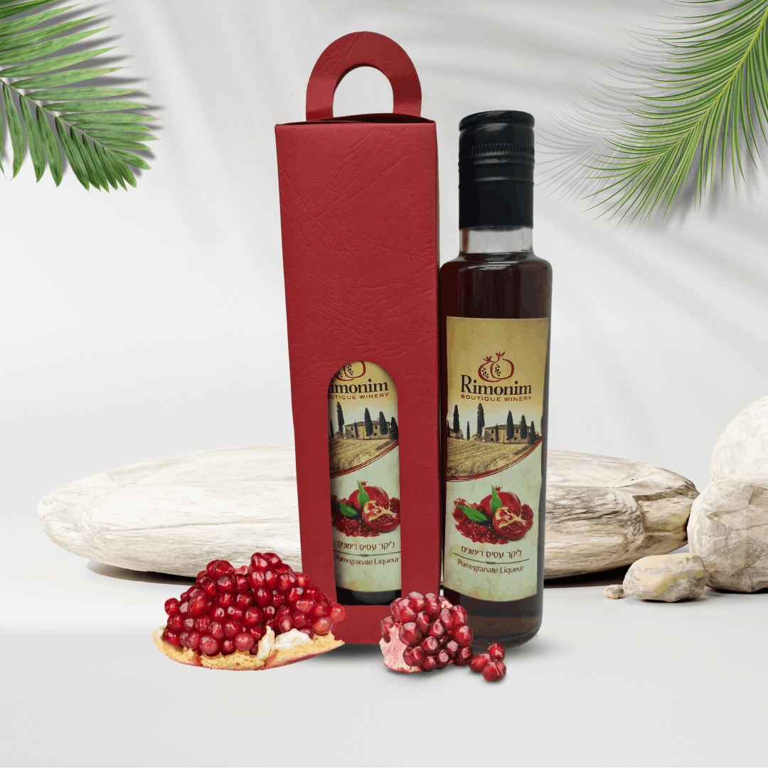 מארז יחיד מהודר לליקר בבקבוק רימונים 250 מ"ל 