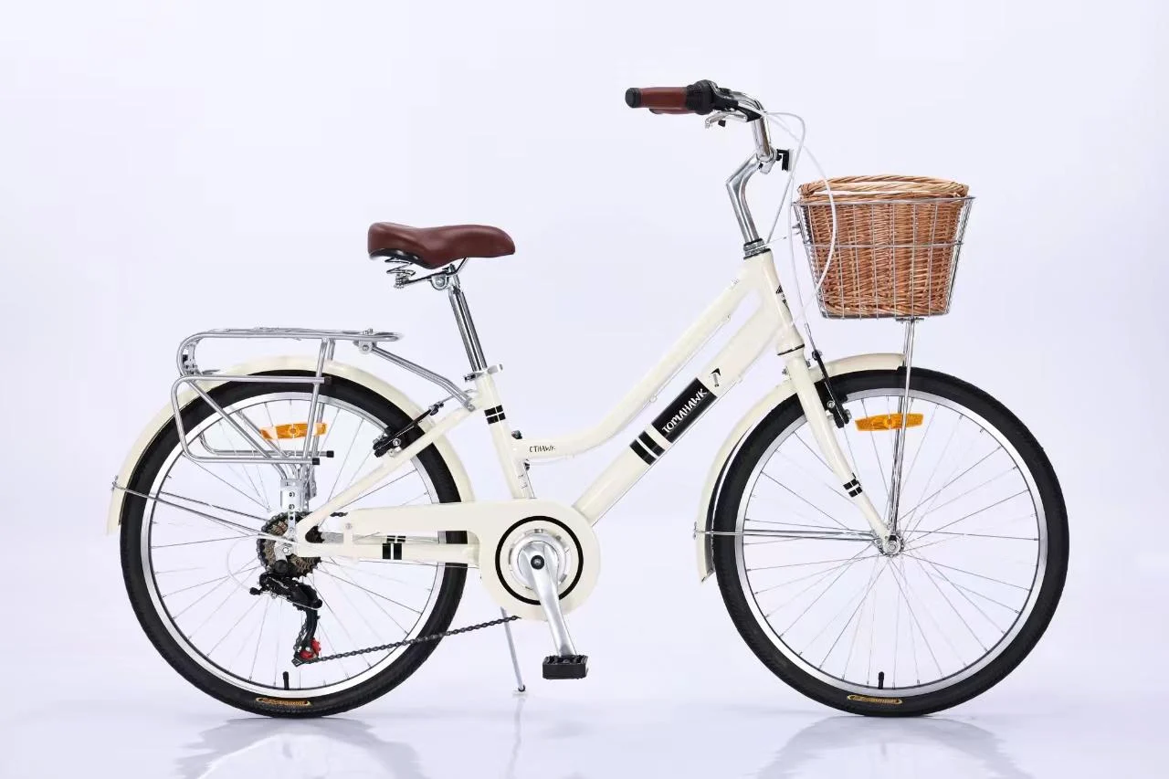 אופני נשים - לבן עם סלסלה