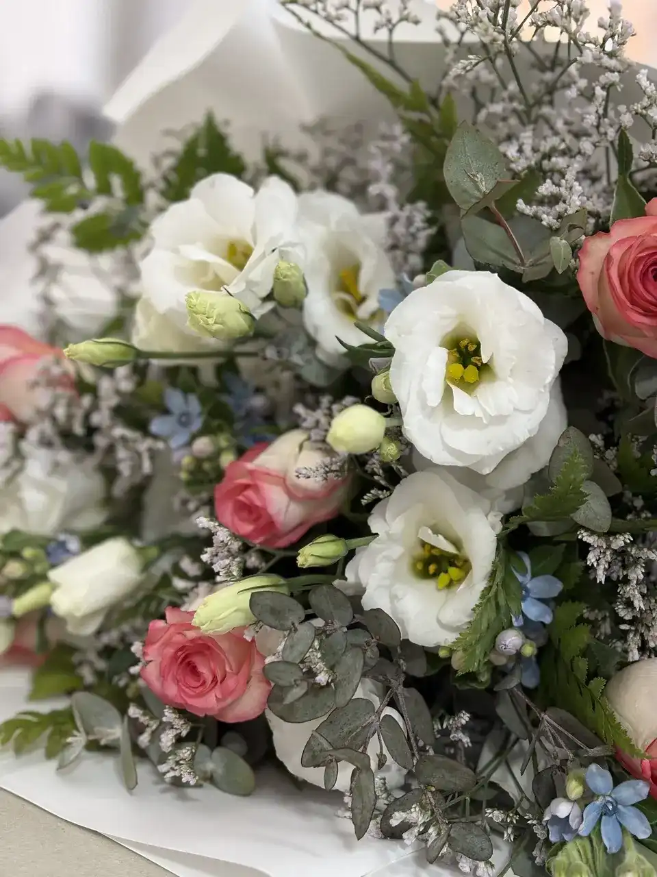 זר נועם עם ורד ג'מילה