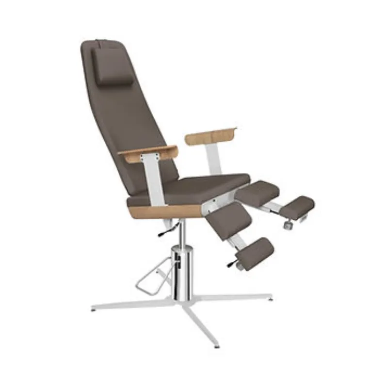 כסא פדיקור הידראולי צבע מוקה מתאים לרפואה אסתטית תוצרת גרמניה RUCK SINA