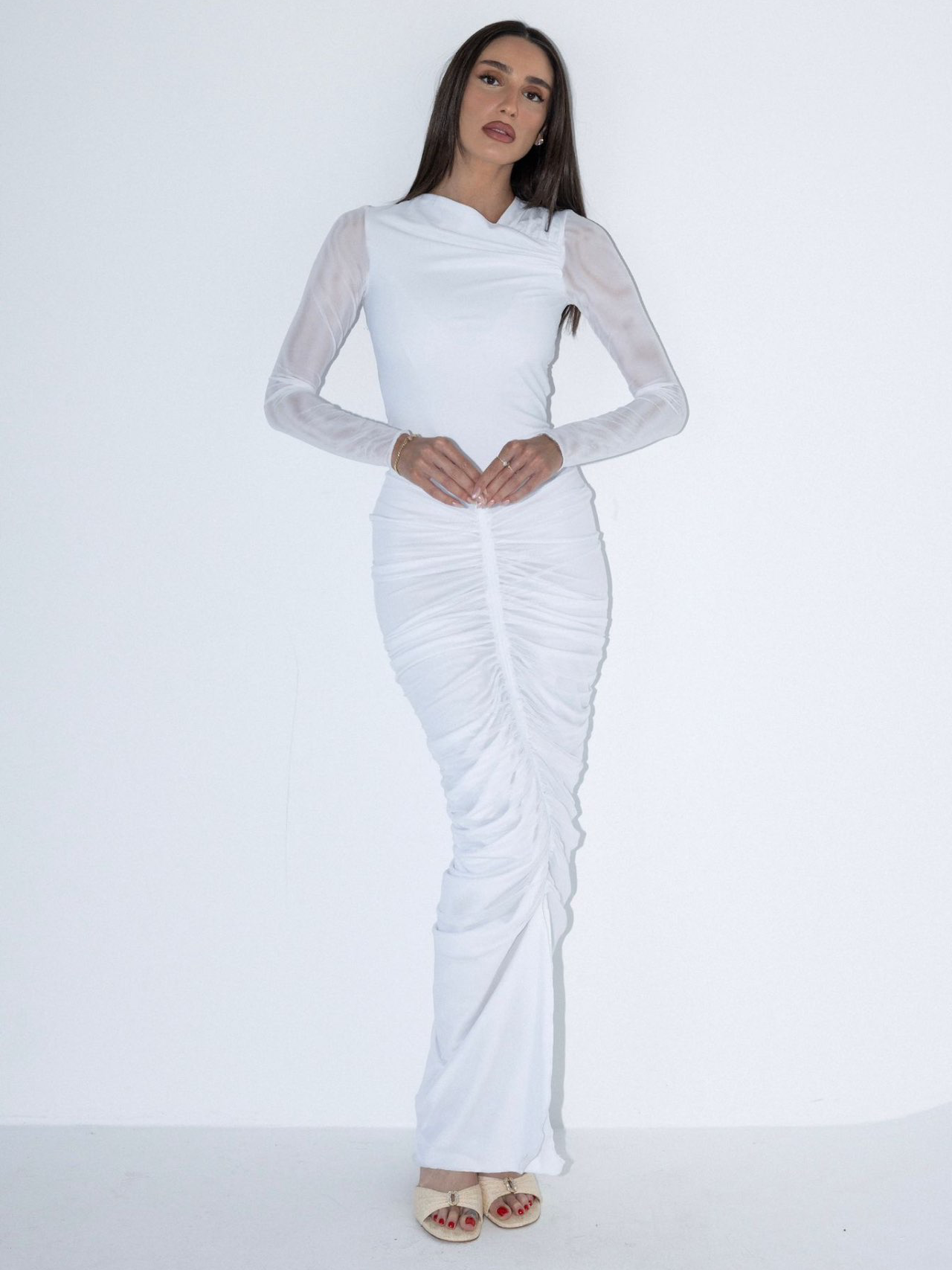 שמלת אלין לבן