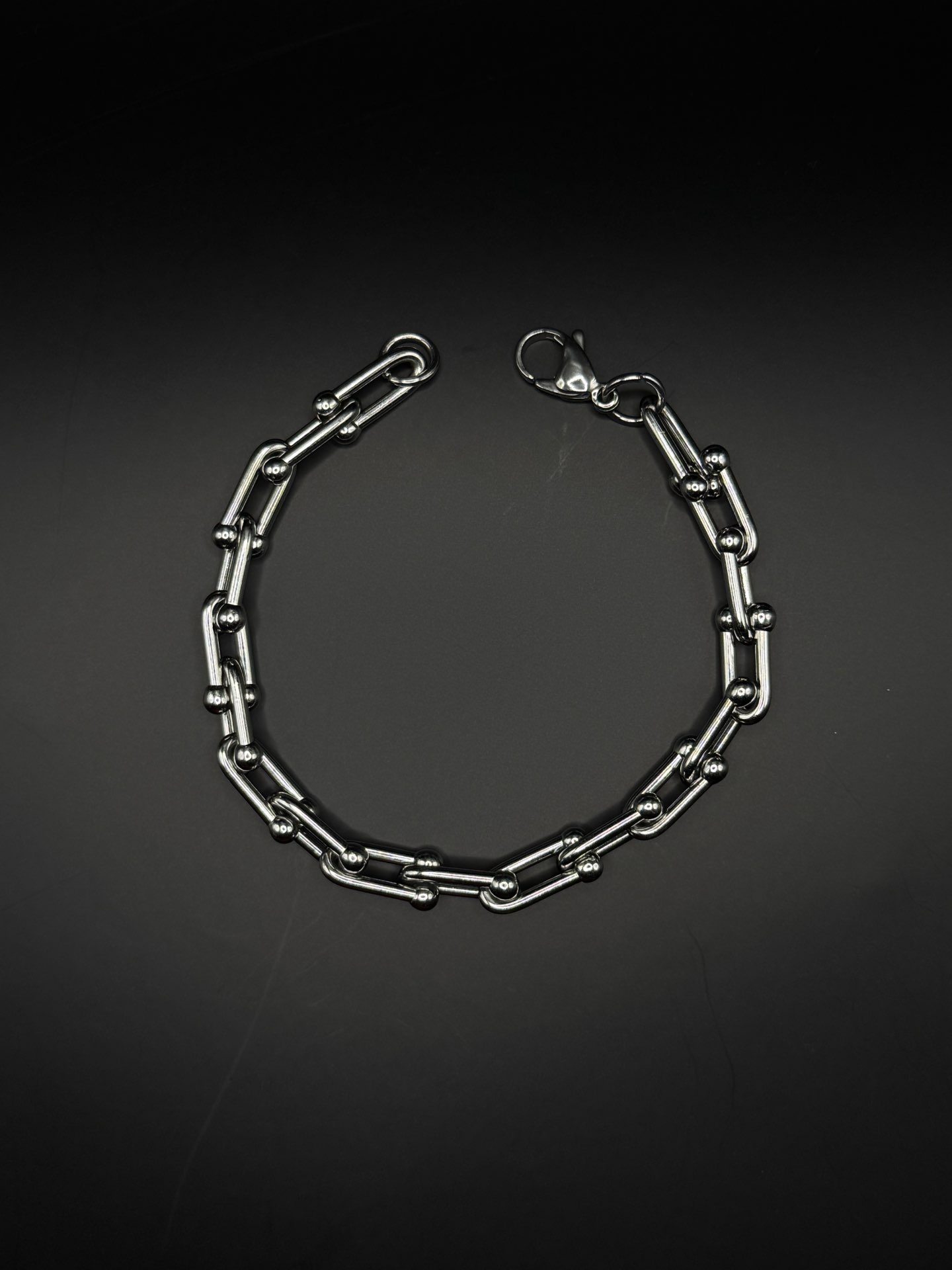 צמיד חוליות כסוף דגם סיכה