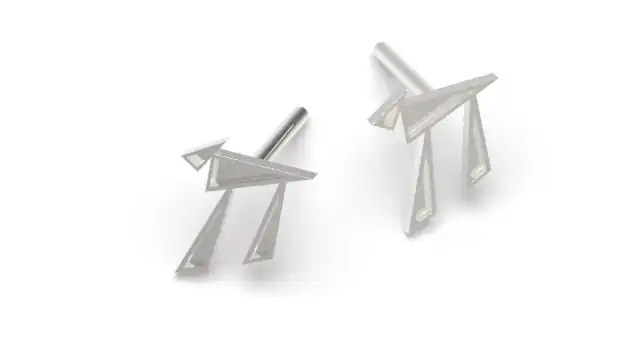 עגילי חי צמודים בזהב 14K