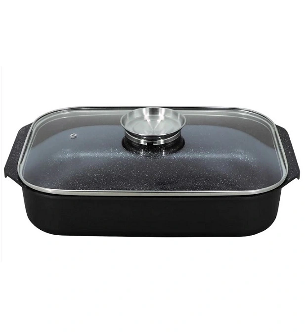 רוסטר 5.5 ליטר מרובע עם מכסה ארומה כולל כפפות סולתם