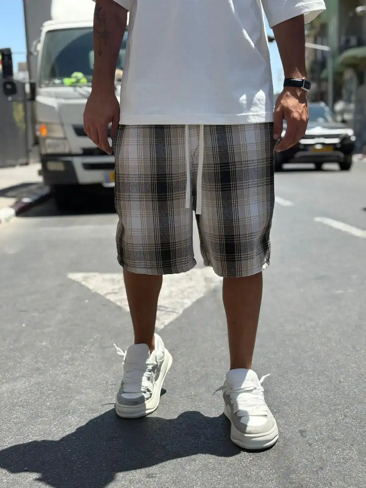 ברמודה בד משובץ