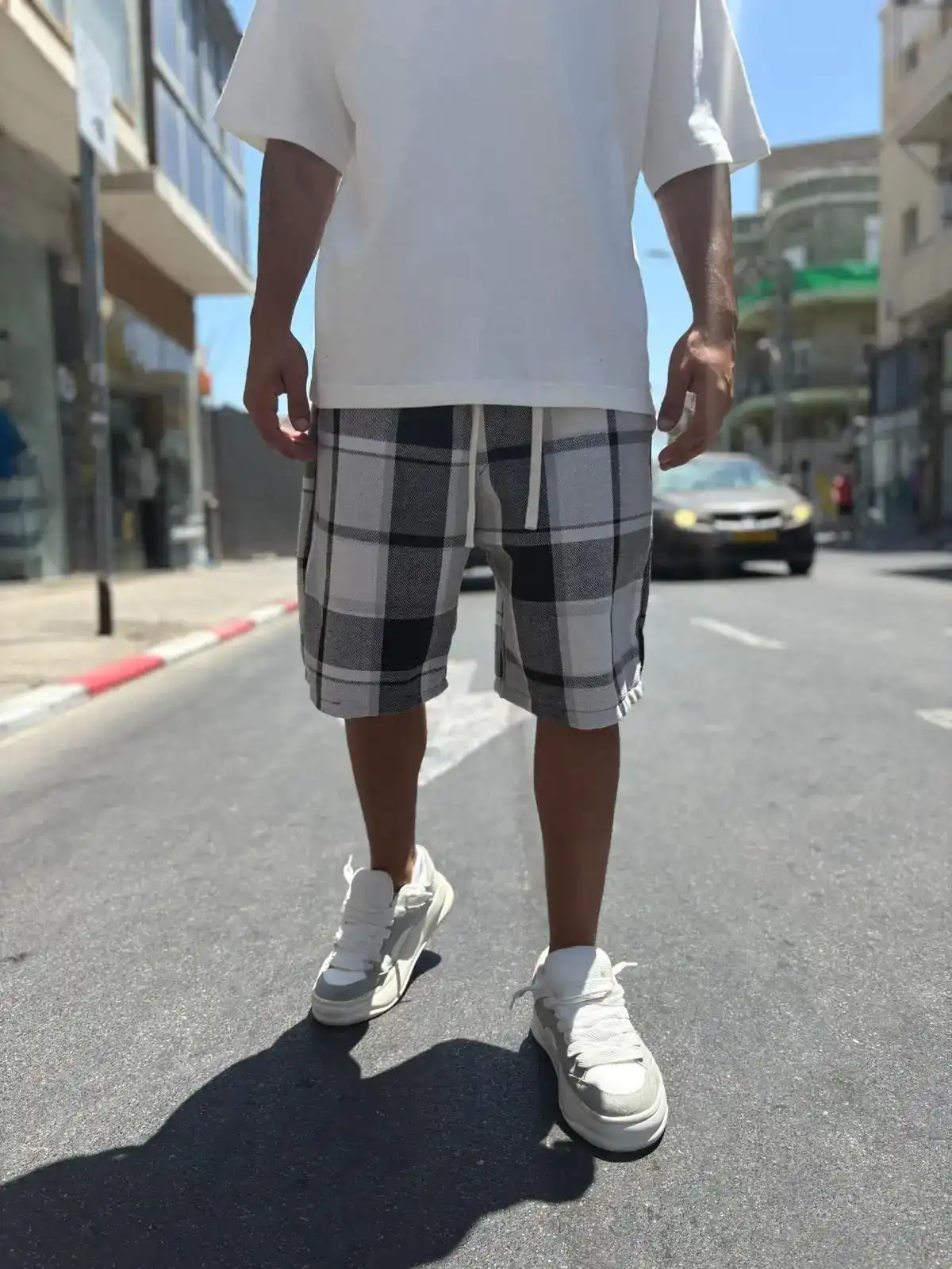 ברמודה בד משובץ