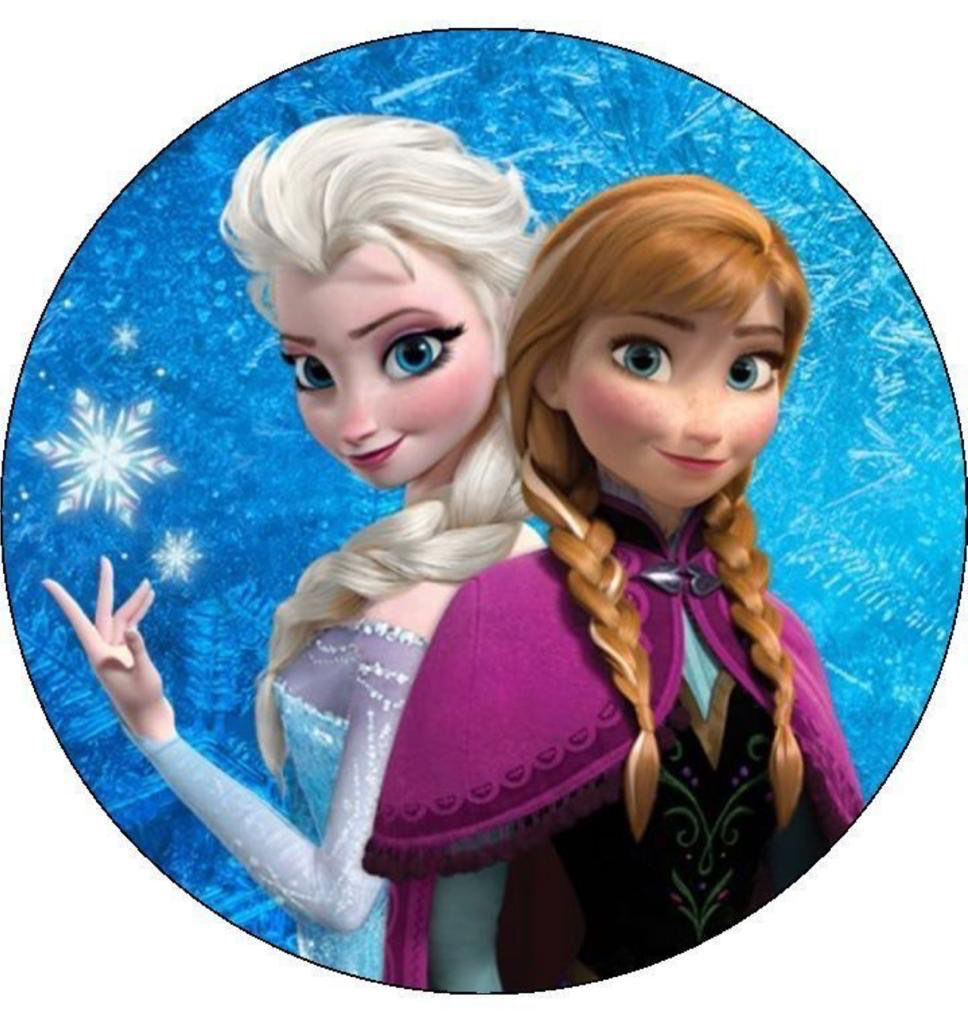 דף אכיל עגול אנה ואלזה