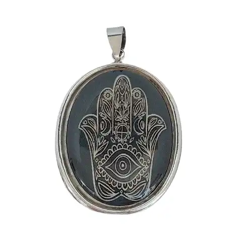 חמסה כסף 925 גדולה לגבר