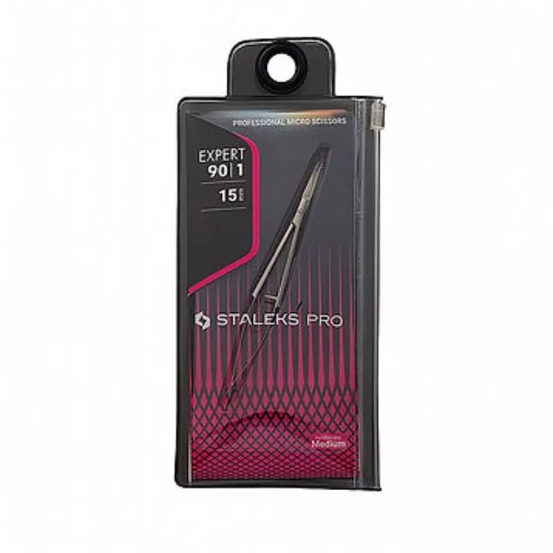מיקרו מספריים מניקור לעור 15ממ STALEKS PRO MANICURE MICRO SCISSORS EXPERT SE-90/1