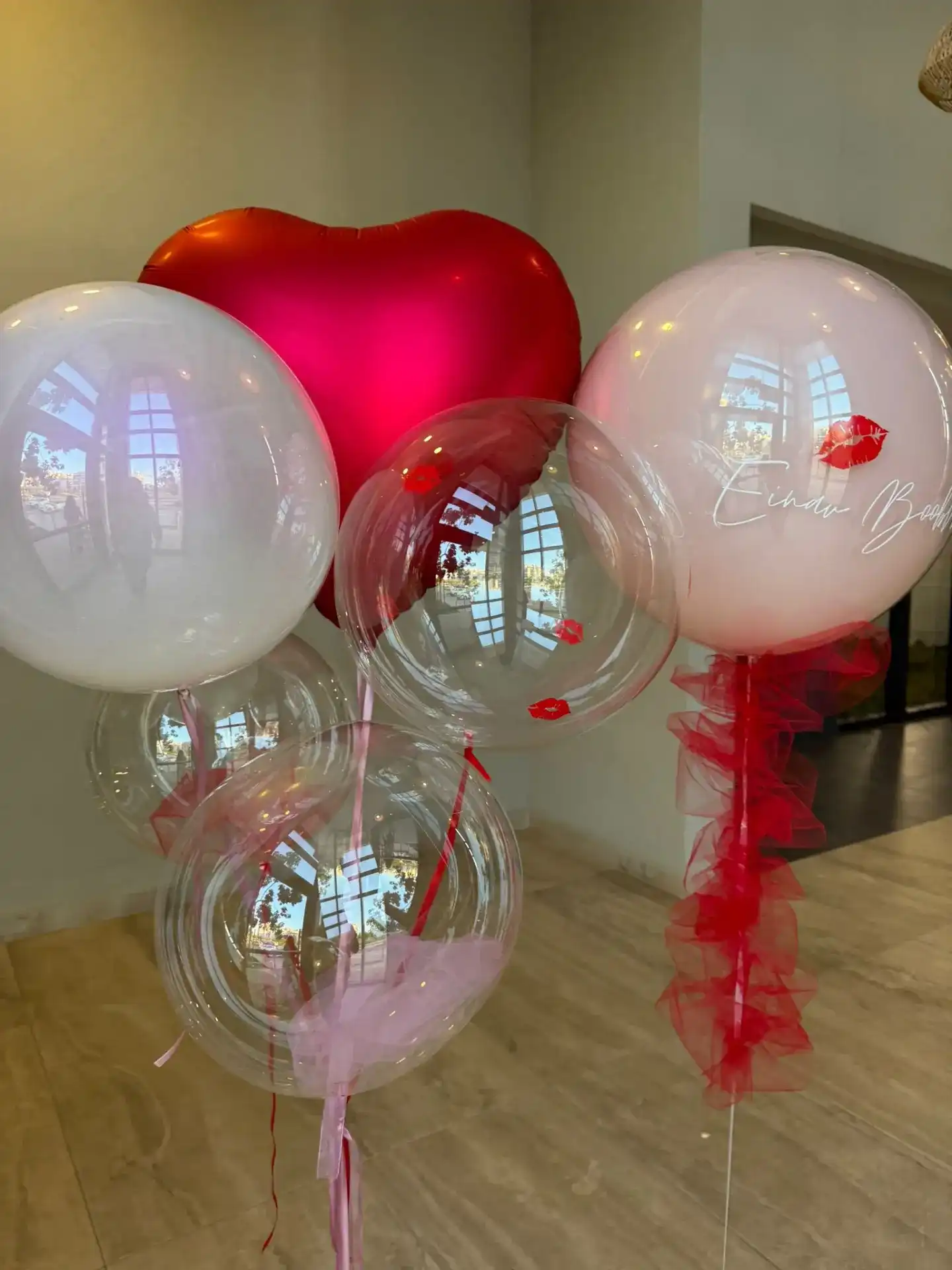 סט בלונים נשיקות ורוד | VALI