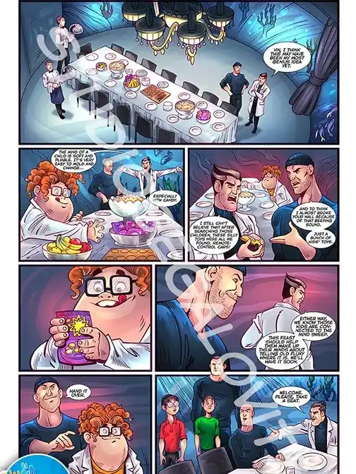 Full-Color Comic Page + Balloons and Text