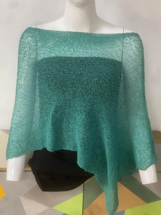 חולצה סרוגה טורקיז