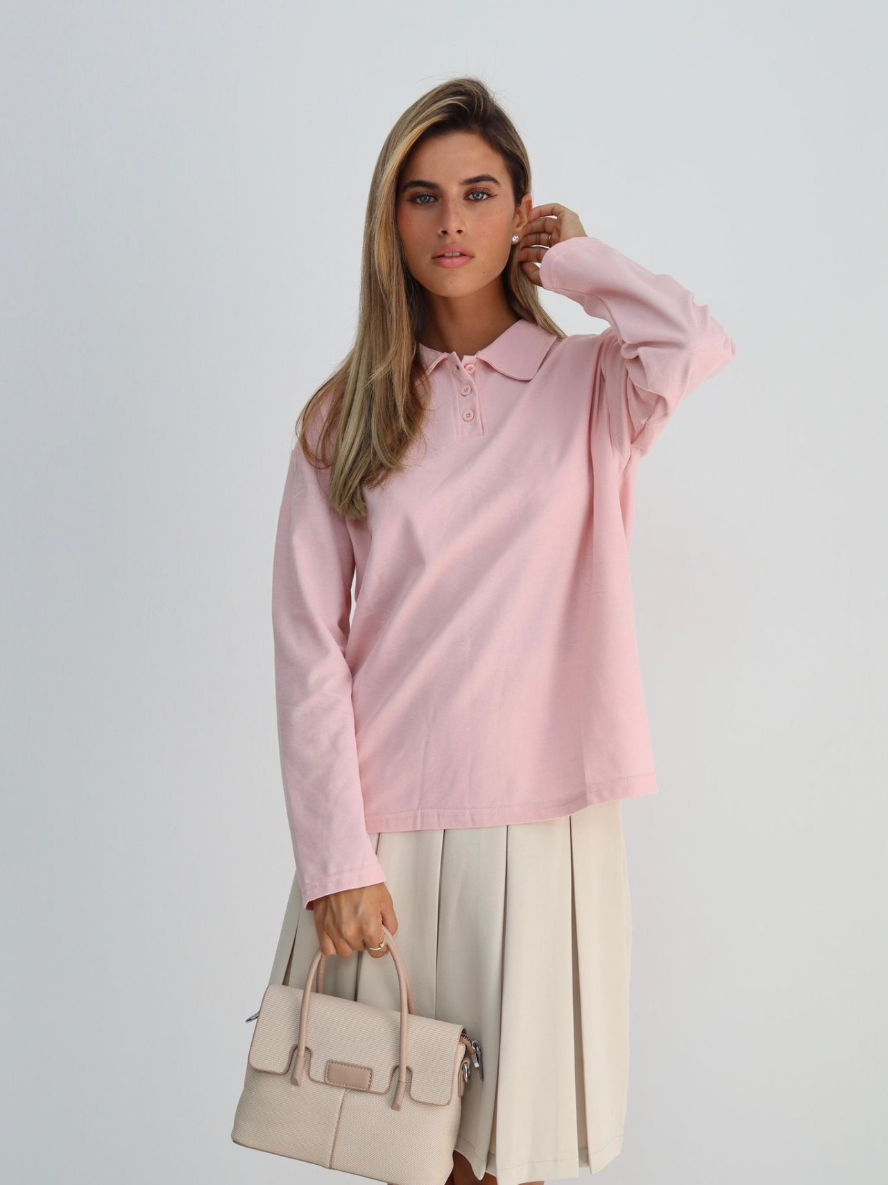 חולצת פולו ורוד בייבי