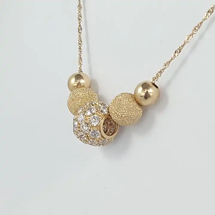 קולייר זהב 14K  מודרני כולל שרשרת תוצרת איטליה