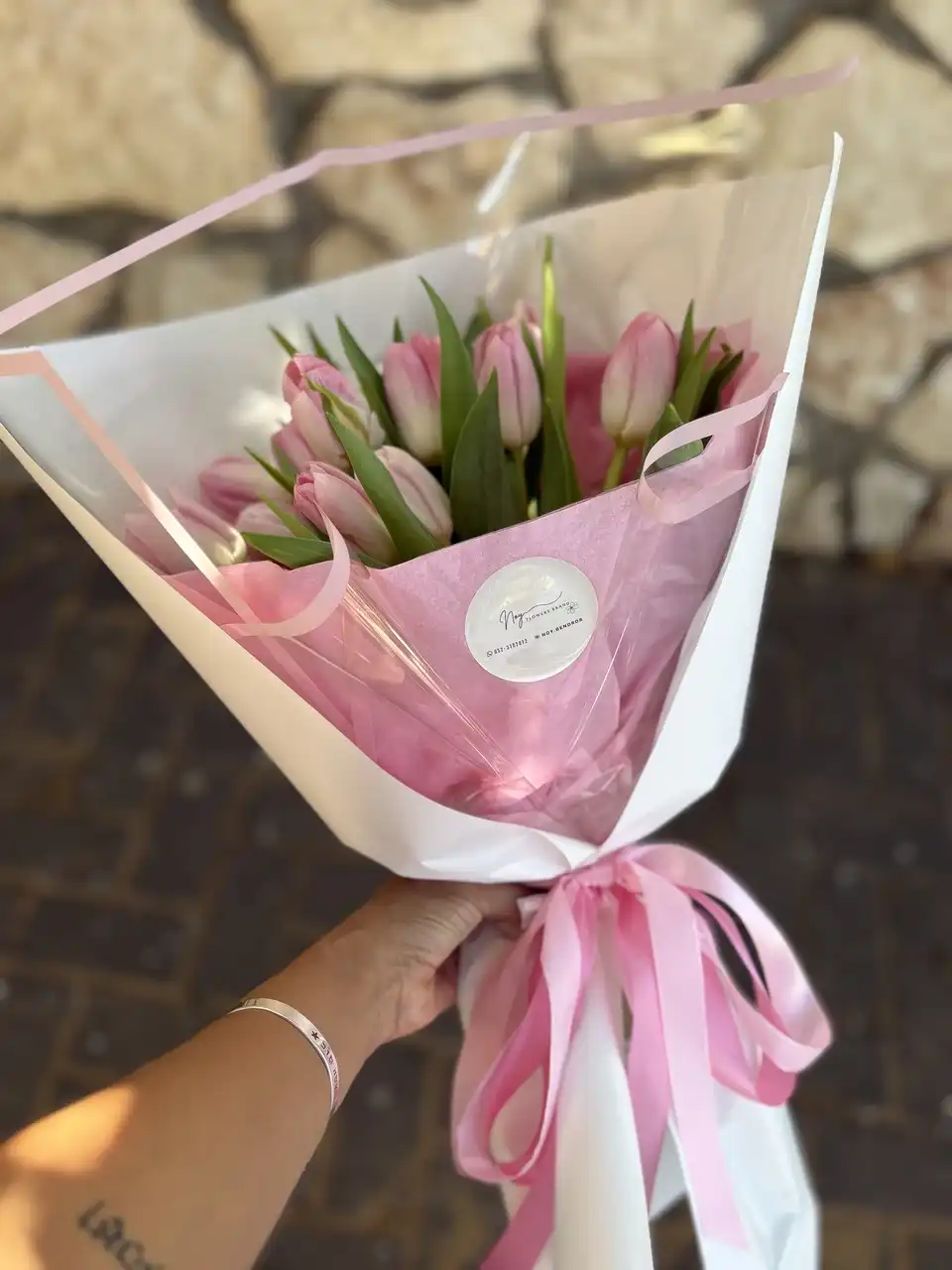 זר 15 טוליפ ורוד