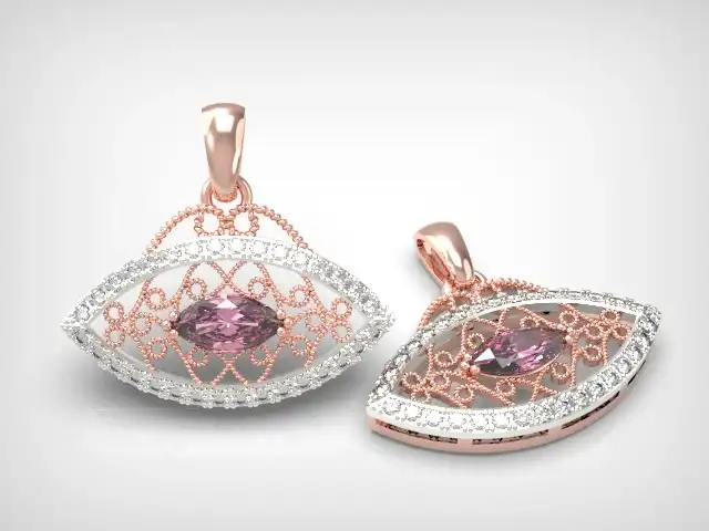 תליון זהב 14K עין הרע אתני