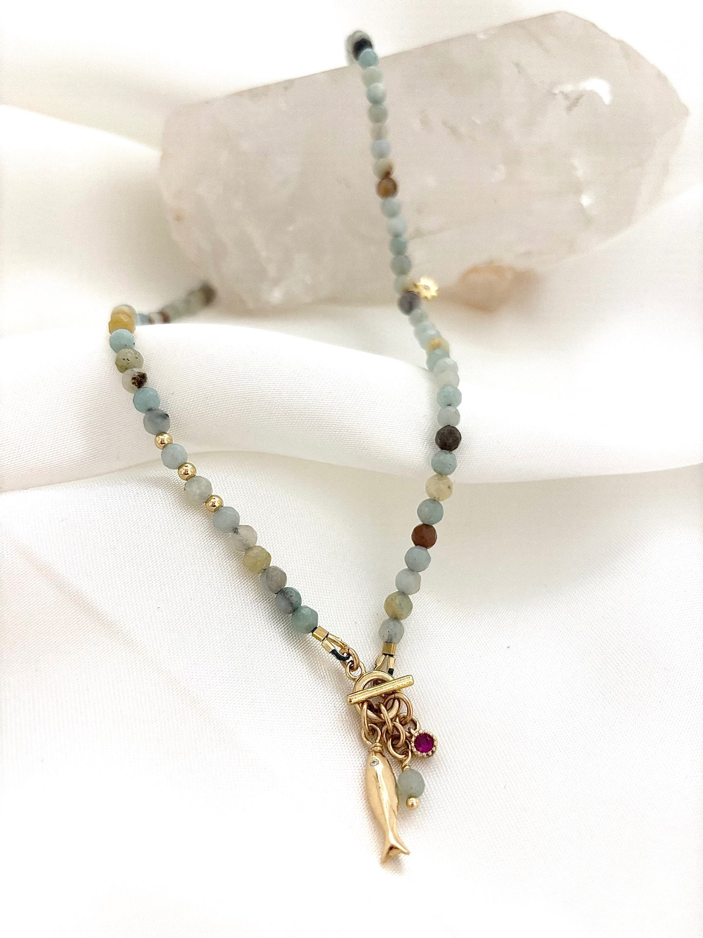 שרשרת אמזונייט בהתאמה אישית | מאושרת