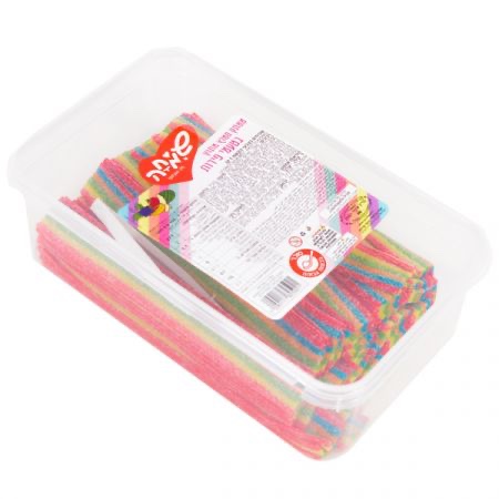 ממתק ליקריץ שטיחים בקופסה 1 ק״ג -צבעוני בטעמי פירות
