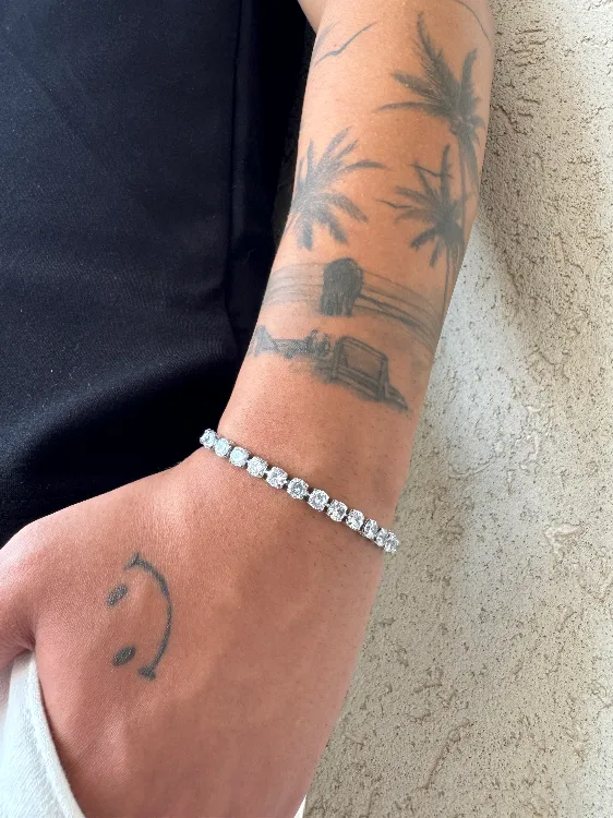 צמיד טניס כסוף "CLASSIC"