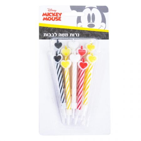 נרות מטה לבבות מיקי 