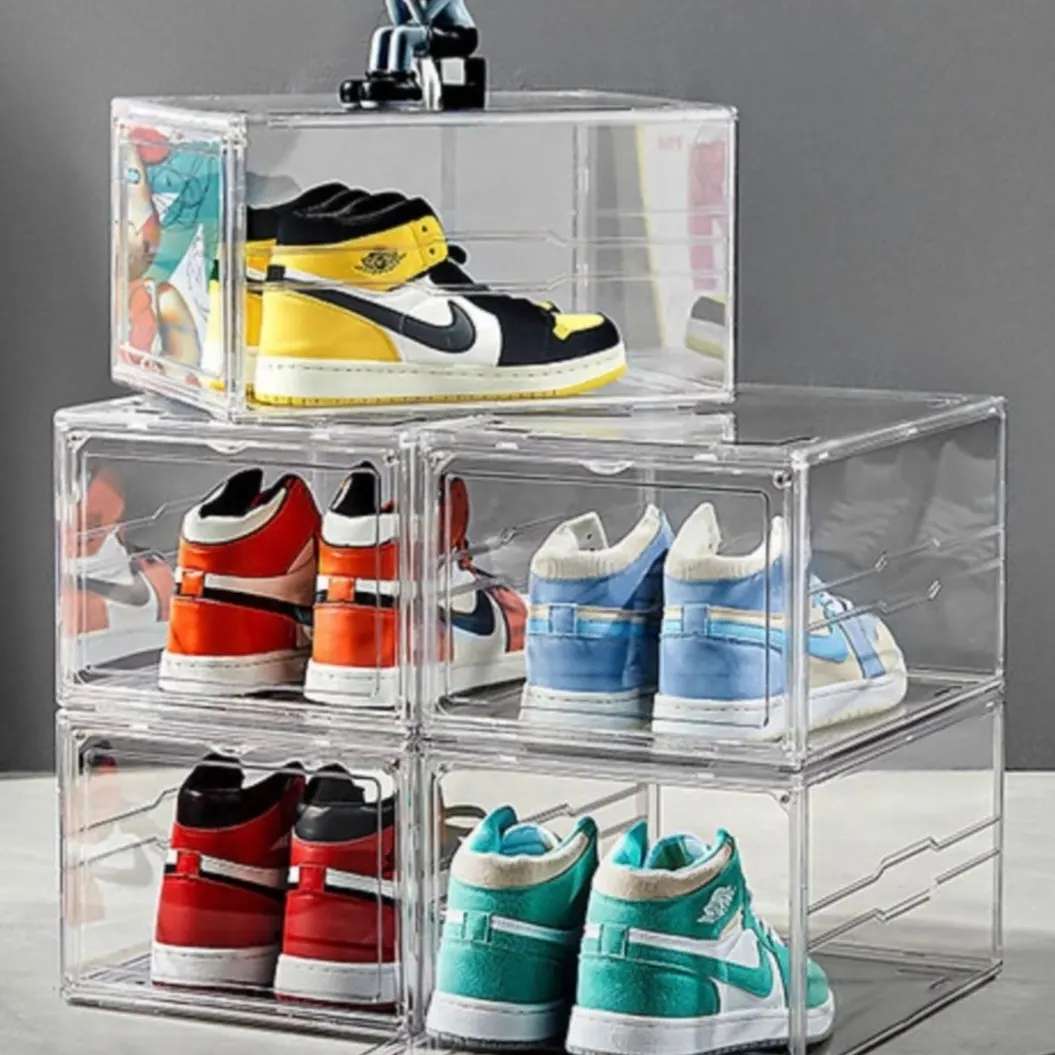 סט 6 קופסאות אקריל עבה לאחסון נעליים