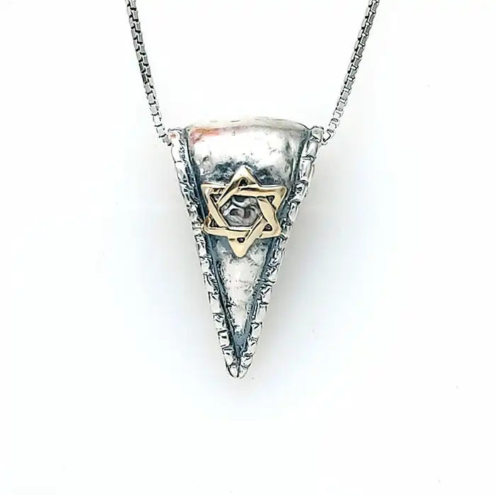 תליון יודאיקה  עם מגן דוד כסף 925 עם שרשרת