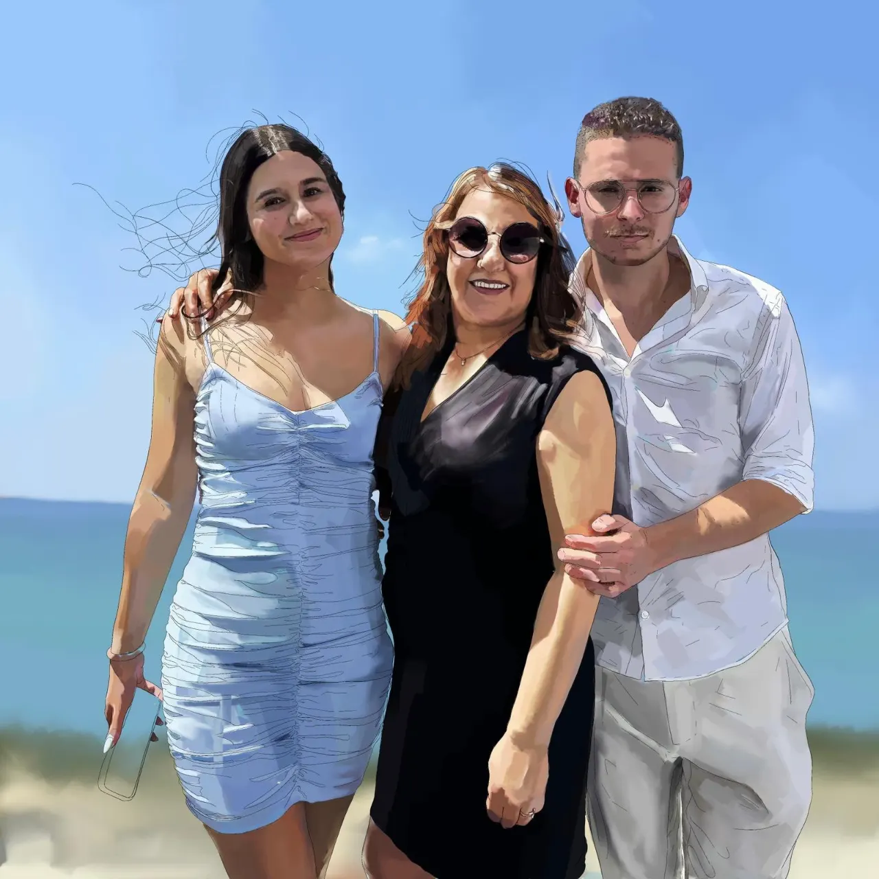 ציור משפחתי (3–5 אנשים)