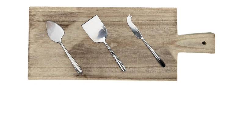 קרש להגשת גבינות וכלי חיתוך גבינות + חריטה אישית