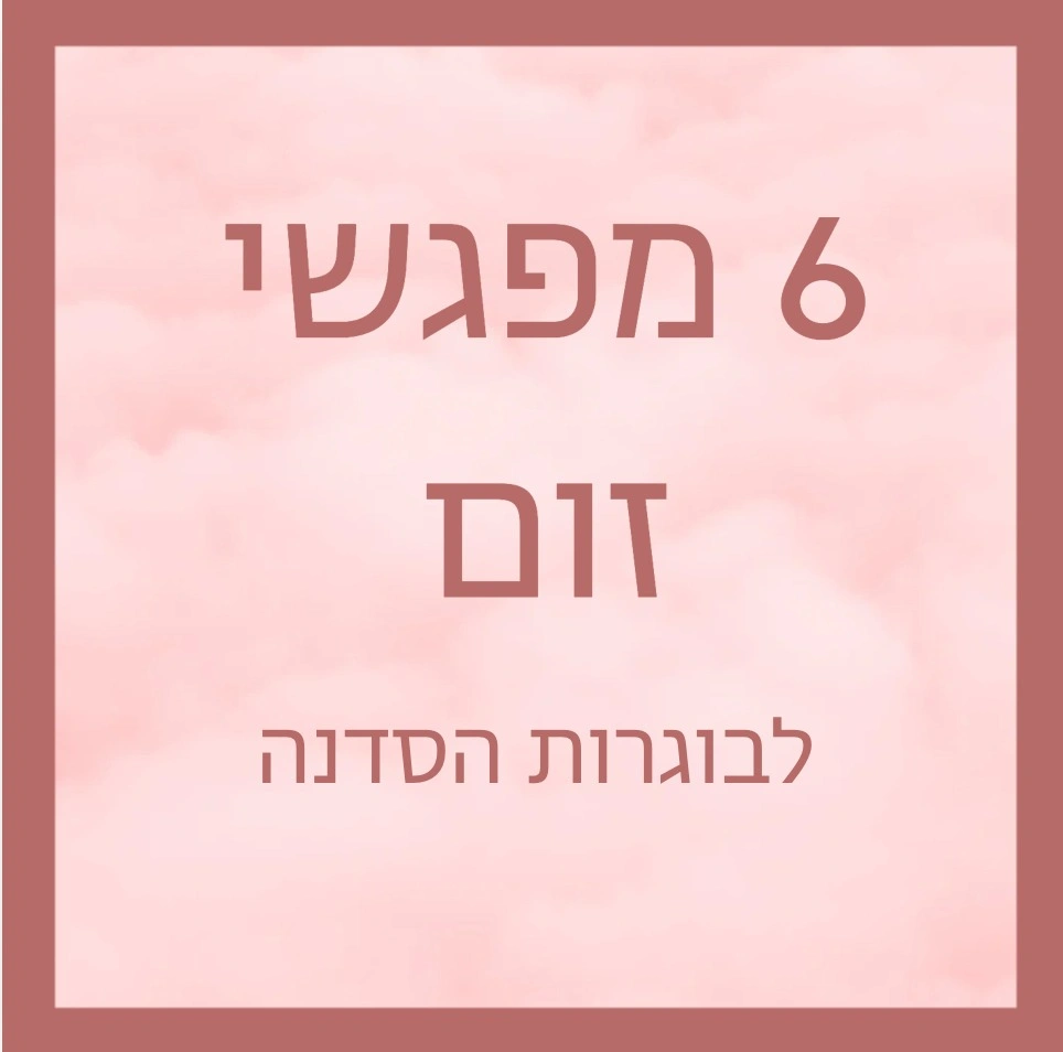 6 מפגשי זום לבוגרות הסדנה