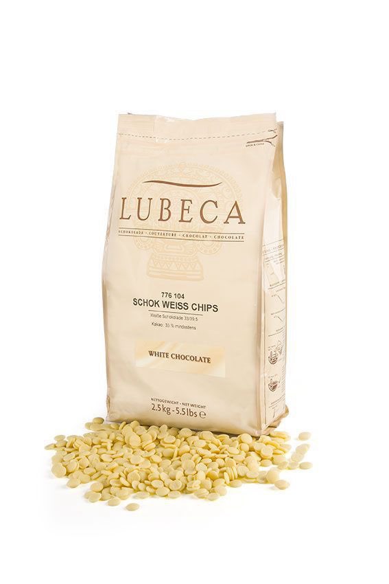 מטבעות שוקולד לבן 29% - Lubeca  ק״ג 2.5