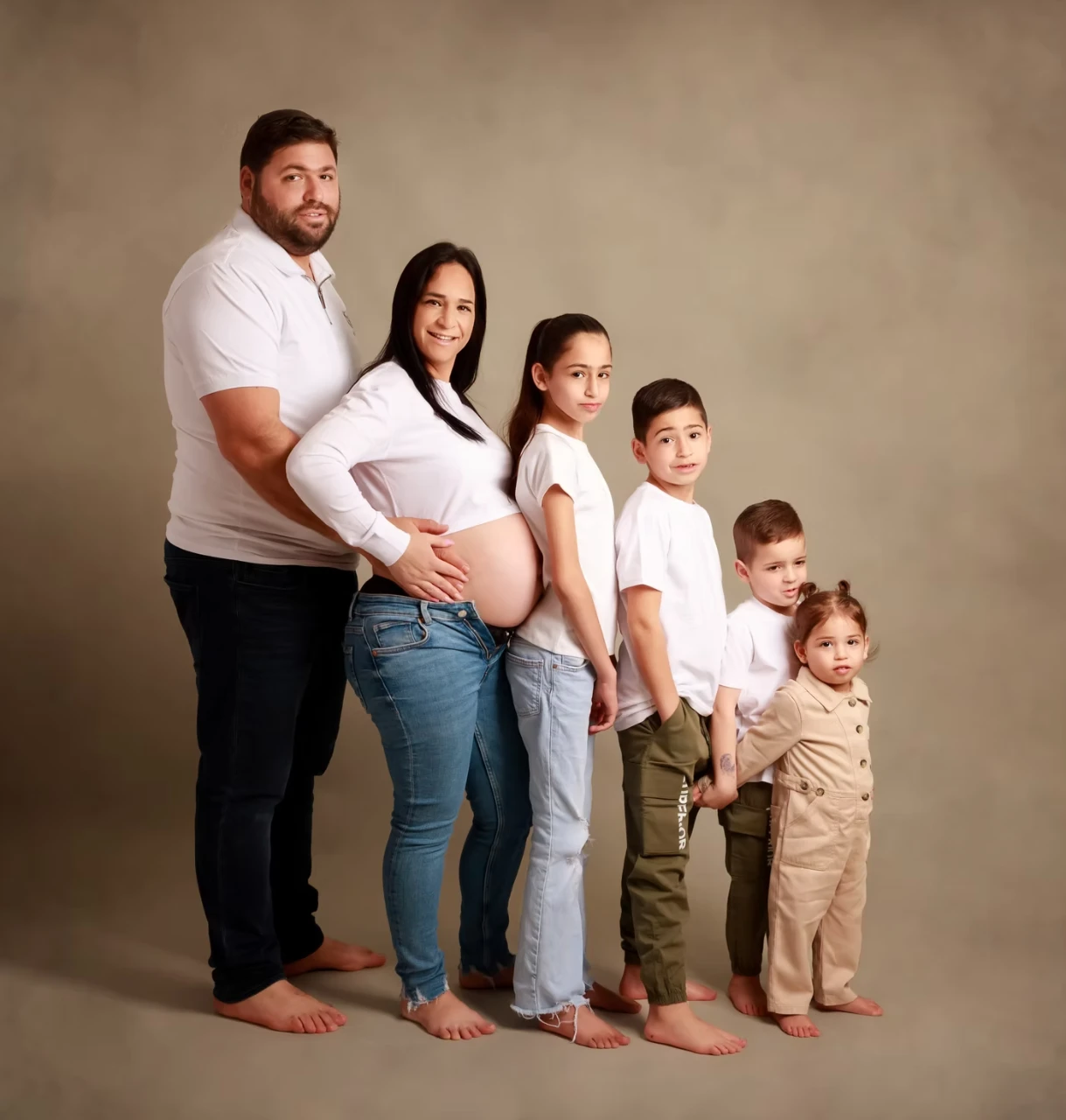 צילומי הריון ומשפחה בסטודיו