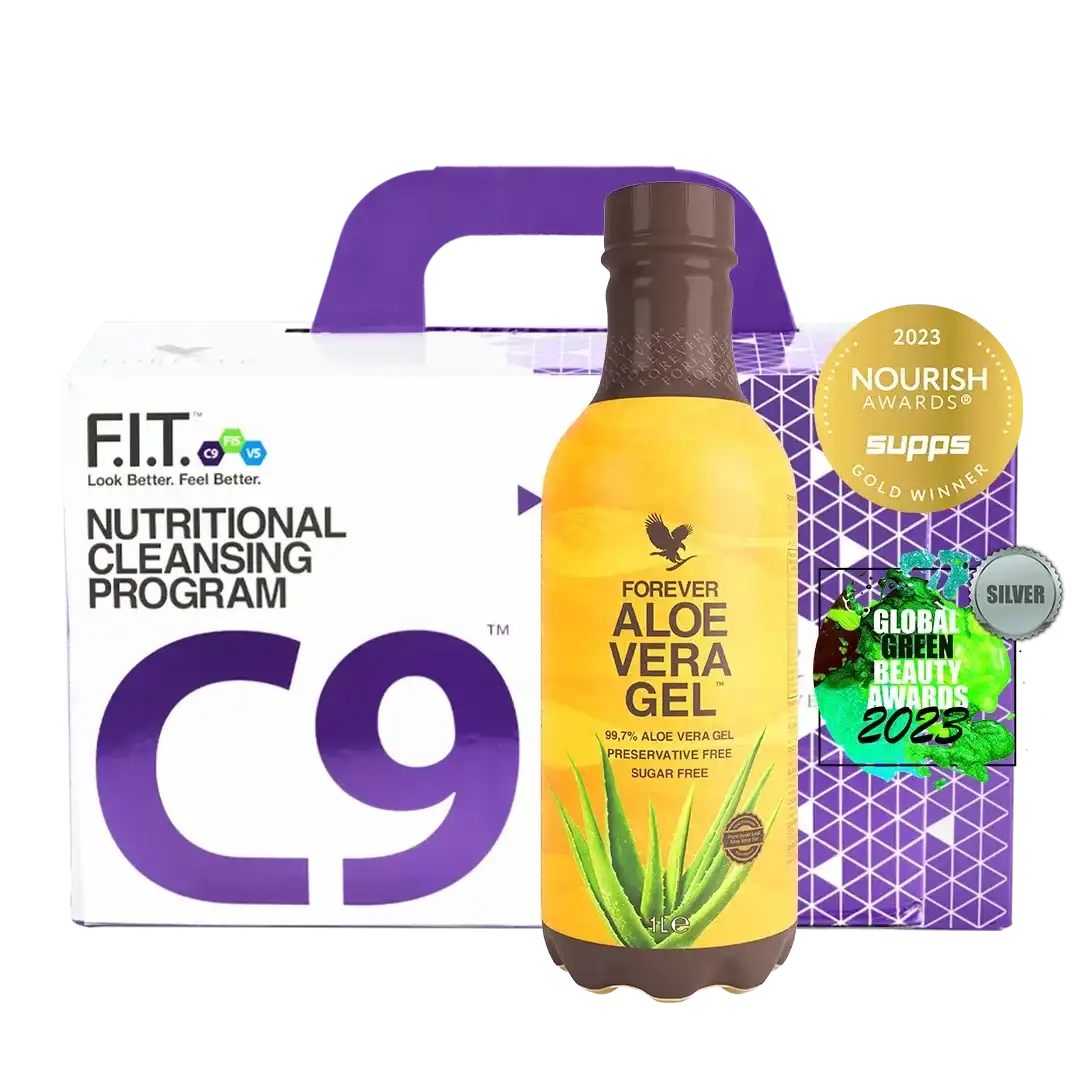 Clean 9 עם משקה ג'ל אלוורה