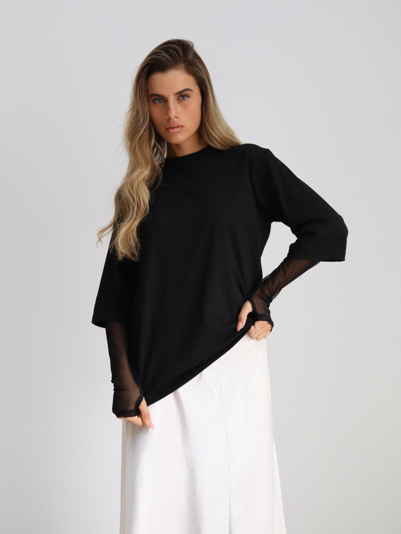 חולצת אייבי שחור