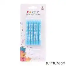 נרות יום הולדת -תכלת