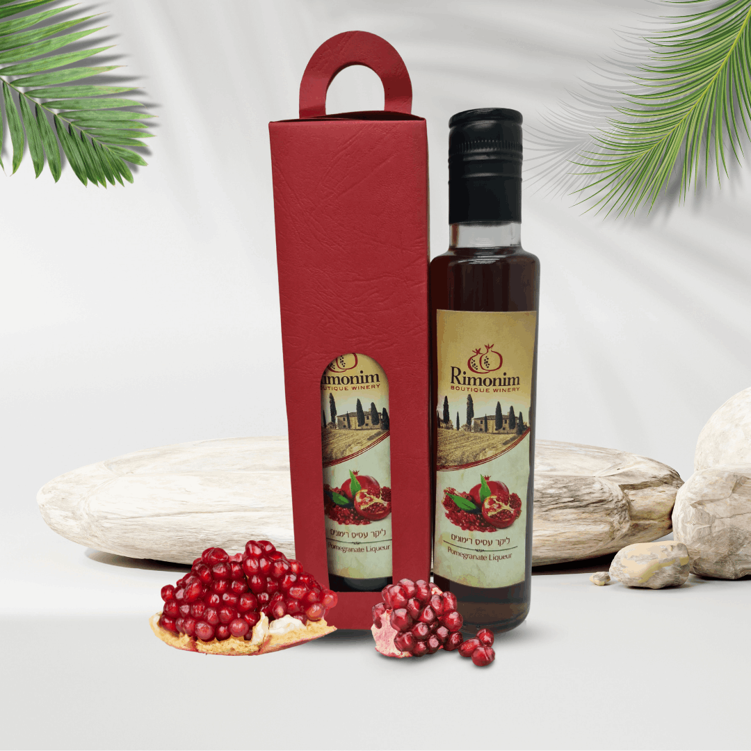 מארז ליקר רימונים 250 מ"ל מעוצב